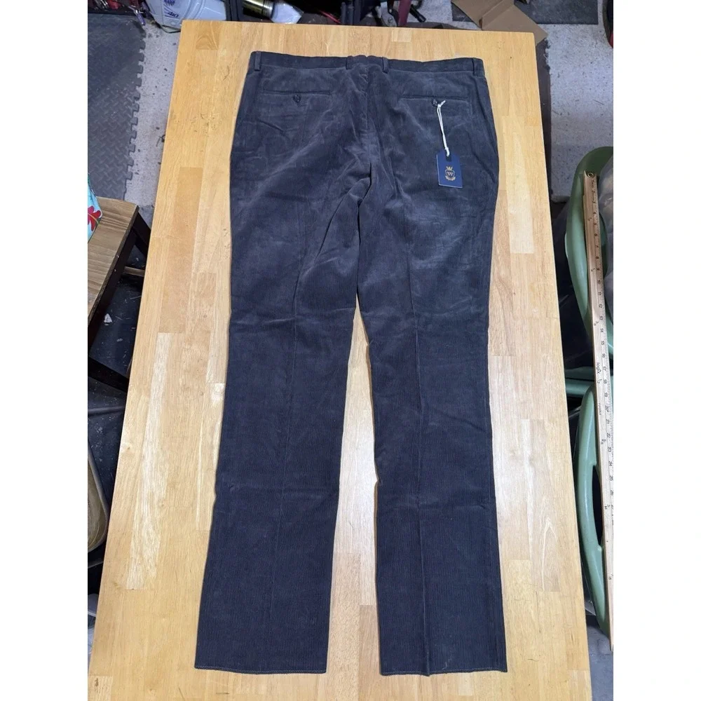 NWT Wallin & Bros Corduroy Pants Mens 40 Charcoal Gray Unhemmed Nordstrom